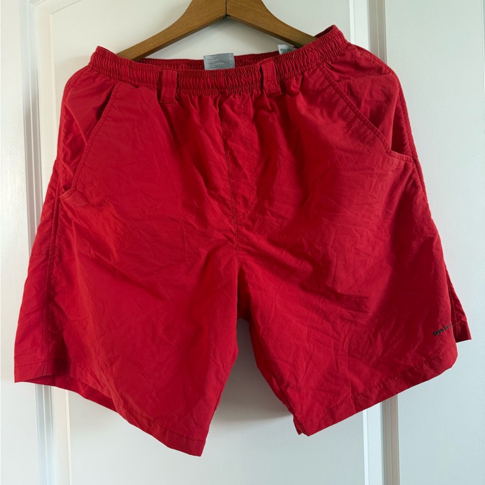 Columbia PFG Omni-Shield Red Swim Trunks with Mesh Liner Size S